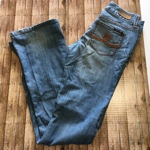 Seven7 bootcut blue jeans size 25